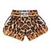 Aria Basics Aria Basics 2025 Cross-border European And American Women's Plus Size Fashion Leopard Print Boxing Shorts High Waist Muay Thai Pants_ecoleips.com