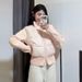 Korean-Style Knit-Panel Puffer Jacket For Women – Winter Short Cropped Coat With Stand Collar, Lightweight & Fashion-Forward_ecoleips.com