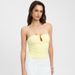 Y24TP415 Women's Autumn New Collection Solid Color Chest Wrapped, Bare Back, Shrink Fold Agate T-shirt Top For Women_ecoleips.com
