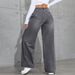 Women's Vintage Gray Washed Jeans – Relaxed Straight-Leg Denim Pants For Streetwear & Casual (S-XXL)_ecoleips.com
