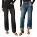 Women's Clothing Fashionable Casual Straight Leg Jeans Rhinestone Washed_ecoleips.com