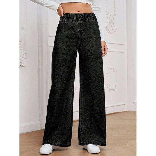 Women's Clothing Relaxed Fit Lazy Style Jeans Straight Leg Comfortable Cotton Stretch Denim Pants Casual Streetwear (Light Blue, Dark Blue, Black)_ecoleips.com