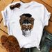European And American Cross-border Foreign Trade Women's Floral Skull Print Round-neck Short-sleeve T-shirt Top_ecoleips.com