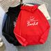 Autumn Winter New Fleece-Lined Hooded Sweatshirt For Women Plus Size Student Loose Letter Print Class_ecoleips.com