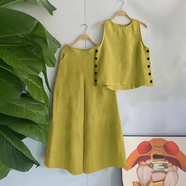 Women's Clothing Hot Selling Summer Wear A Complete Set Of Women's New Niche Design Vest Short Sleeved Warm_ecoleips.com
