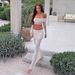 Women's Solid Color Off-Shoulder Top And Long Skirt Set With Pleats And Slim Fit_ecoleips.com