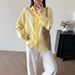 New Linen Basic Loose Fit Turn-down Collar Shirt In Old Money Style For Women 0414f06_ecoleips.com
