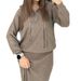 "Modest Hooded Sweater Dress For Women - Soft Knit Long Sleeve Casual Maxi Dress With Pockets, Dark Gray/Black_ecoleips.com