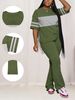 Women's Short Sleeve Round Neck Top And Pants Two-Piece Set | Summer Casual Outfit_ecoleips.com