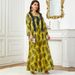 Women's Clothing embroidered dress Muslim women's evening dress Middle Eastern robe_ecoleips.com
