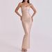 Women's Sexy Plunging Sleeveless Gold Foil Bodycon Maxi Dress – Party Evening Gown 2026_ecoleips.com