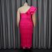 Women’s Clothing solid color hip fringe skirt party banquet oblique collar big bow dress dress_ecoleips.com