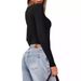 Women's Long Sleeve Bodysuit Stretchy Milk Silk Jumpsuit Slim Fit One-Piece Top For Fall Winter Layering_ecoleips.com