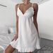 White Cotton Camisole Nightdress Long Sleeve Tie Nightgown Pajamas Two-Piece Set European And American Autumn New_ecoleips.com