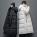 Women's down Jacket Unisex Long Style Thickened Loose Knee Length Outdoor Cold Proof Chinese Opera Couple School Uniform_ecoleips.com