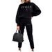 Women's Clothing Sweatshirt women's fashion new hot style autumn and winter plus velvet round neck suit_ecoleips.com