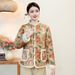 girl New Women's Autumn Winter Stand Collar Fleece Lined Thickened Jacket Chinese National Style Age-Reducing Small Coat_ecoleips.com
