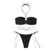 Women's Sexy Solid Color Bikini Set - European & American Style High Waist Swimsuit For Beach & Hot Spring_ecoleips.com