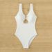 Women's Conservative Swimsuit - Solid Color High-Waisted Bikini Set With Belly Cover (European & American Summer Beach & Hot Spring Swimwear)_ecoleips.com