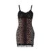 Summer New Arrival Sexy Hot Girl Fashion Leopard Print Lace Trim Suspender Bodycon Dress for Women_ecoleips.com