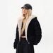 American Retro Mountain Carving Fur Collar Hooded Jacket Thickened Cold-proof Top Tide_ecoleips.com