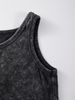 100% Cotton Solid Color Women Washed Vest Y2K Casual Tank Top Street Sleeveless Clothes Summer Rhinestone Craft Sportswear_ecoleips.com