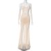 European And American Style Women's Summer Sexy Backless Mesh Bodycon Dress 2025 Cross Border Design Wholesale_ecoleips.com