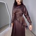 Women's Winter Long Sleeved Pleated Simple Elegant Fashion Two Piece Set_ecoleips.com