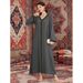Women's Clothing Temperament V Neck Dress Loose Fashion Embroidered Long Skirt_ecoleips.com