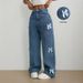 Women's Clothing Y2K Street Style Bow Collage Washed Jeans Loose Straight Wide Leg Trousers For Women Fashion_ecoleips.com