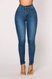 Women's Clothing High Waist Elastic Hip Lift Denim Pants_ecoleips.com