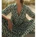 Women's Dress With Fashionable Long Sleeves, Turned-Up Collar, Printed Shirt-Style Dress_ecoleips.com
