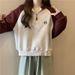 Real Shot Of Foreign Trade Women's Spring Autumn Thin Sweatshirt With Contrasting Colors, Raglan Sleeves, Half-zip, And_ecoleips.com
