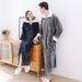 Aria Basics Women's Flannel Robe Autumn Winter, Thickened Extended, With Zipper, Loose-fitting Plus-size Bathrobe For Couples,_ecoleips.com