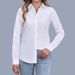 Women's Fashion Casual Long Sleeved Cardigan Button up Shirt Top Thin Polyester Spring/Autumn Summer Suitable Hot Selling_ecoleips.com