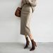 Women's Clothing High-Waisted Slimming PU Leather Skirt Midi Autumn Winter Flowy Skirt For Ladies_ecoleips.com