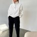 Women's Fashion Button Down Stand Collar Two Piece Set Spring/Autumn New Arrival_ecoleips.com