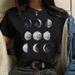 Wholesale Cross-border Women's Plus-size Clothing, Simple Moon Eclipse Design Short-sleeve T-shirt For Women_ecoleips.com