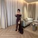 Women's Strapless Lace Patchwork Dress European American Style Spring Summer Long Sleeve Full Skirt Elegant Retro Clothing_ecoleips.com
