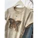 Tie-Dye Short-Sleeve T-Shirt For Women, Modal Top, American Vintage Summer Design, Petite Slim Crop Top_ecoleips.com