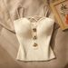 ng2510292 2025 French-style Cross-knit Camisole Women, Summer Inner Wear, Sexy And Beautiful Back, Slim-fitting, Base Layer Tube_ecoleips.com