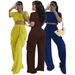 Women's Clothing New Style Fashion Casual Solid Color Small Bone Pattern Two Piece Suit Women's Clothing_ecoleips.com