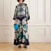 Women's Clothing Summer Printed Stand Collar Dress Three Quarter Sleeve New_ecoleips.com