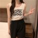 In-stock Wholesale Summer New Style Heart-embroidered Slim-fit Versatile Short Sleeveless Knitted Camisole Top For Women_ecoleips.com