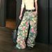OREETA | Wilderness Loose American Trendy Brand Wide Leg Pure Cotton Rose Camouflage Work Pants_ecoleips.com