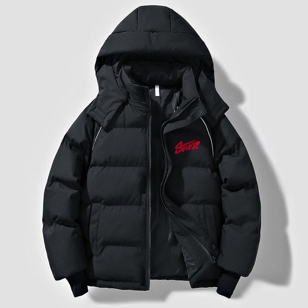 Unisex Retro Puffer Jacket, Oversized Quilted Hooded Coat, Thickened Winter Parka For Men & Women_ecoleips.com