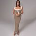 Women's Clothing Sexy Sleeveless Dress Autumn Fashion Bodycon Slim Fit With Suspender Tie Waist_ecoleips.com