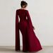 Women’s Clothing New Dress Square Collar Mopping Long Sleeves High Slit Solid Color Sexy Dress_ecoleips.com