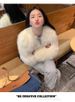 Luxury Faux Fox Fur Coat For Women – Short Plush Jacket In Cream, Pink & Black (S-XL, Soft V-Neck)_ecoleips.com
