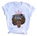 Hot-selling New Clothing: Girls' Cartoon Fashion Letter Print Plus-size Women's Short-sleeve T-shirt_ecoleips.com